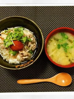 超簡単★本格 豚肉と紀州梅のお茶漬け-レシピのメイン写真