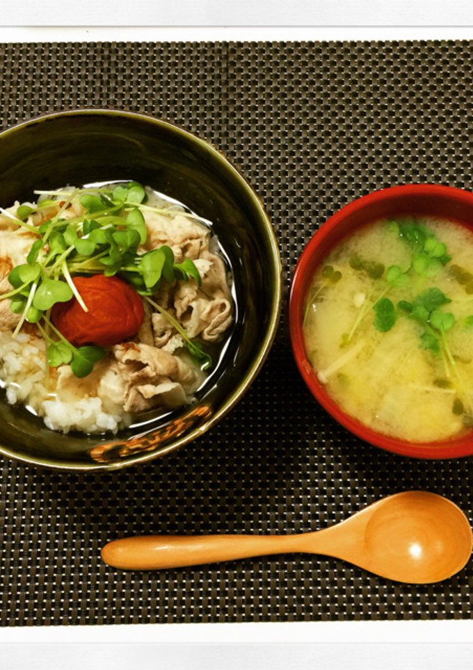超簡単★本格 豚肉と紀州梅のお茶漬け-レシピのメイン写真