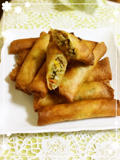 【母の十八番】お野菜たっぷり春巻き-レシピのメイン写真