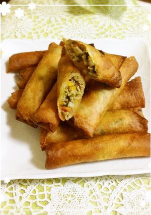 【母の十八番】お野菜たっぷり春巻き-レシピのメイン写真