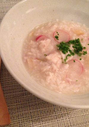 根菜と白身魚の塩粥-レシピのメイン写真