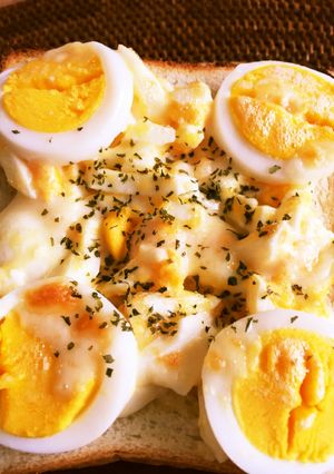 玉子だらけトースト-レシピのメイン写真