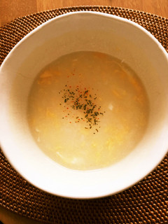 お餅の卵中華粥-レシピのメイン写真
