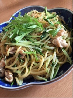 ランチに♡水菜と桜エビの和風焼きそば♡-レシピのメイン写真