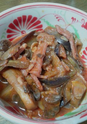 なすと豚肉のトマトソース炒め-レシピのメイン写真