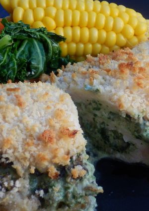 鶏胸肉のほうれん草クリーム詰め焼き❤-レシピのメイン写真