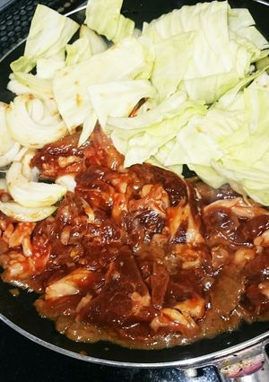 超簡単時短豪華１品カルビタレ付き野菜炒め-レシピのメイン写真