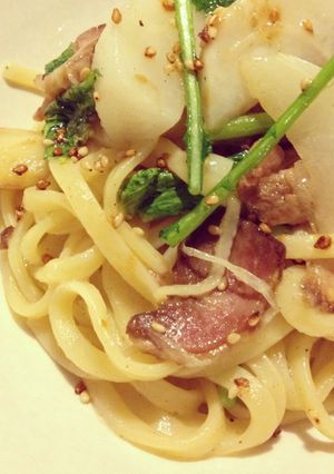 味付け要らず！焼き豚でスパゲッティ-レシピのメイン写真