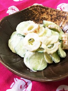 胡瓜と竹輪のマヨわさ サラダ-レシピのメイン写真