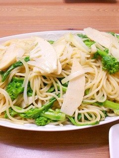 菜の花とたけのこのパスタ-レシピのメイン写真
