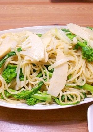菜の花とたけのこのパスタ-レシピのメイン写真