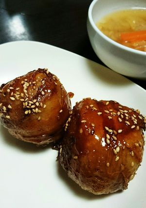 豚バラ肉巻きおにぎり-レシピのメイン写真