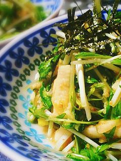 水菜と山芋で♪食感が美味しいサラダ☆-レシピのメイン写真