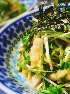 水菜と山芋で♪食感が美味しいサラダ☆-レシピのメイン写真