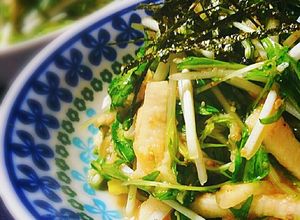 水菜と山芋で♪食感が美味しいサラダ☆-レシピのメイン写真