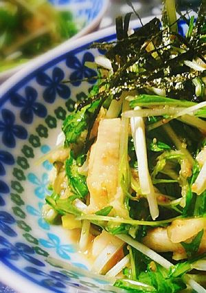 水菜と山芋で♪食感が美味しいサラダ☆-レシピのメイン写真