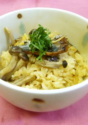 【使いきり】さんまの蒲焼き缶の炊込みご飯-レシピのメイン写真
