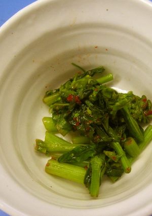 めっけもん♪簡単！菜の花のキムチ漬け-レシピのメイン写真