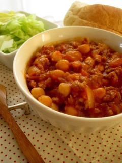 ひき肉とひよこ豆のトマト缶煮-レシピのメイン写真