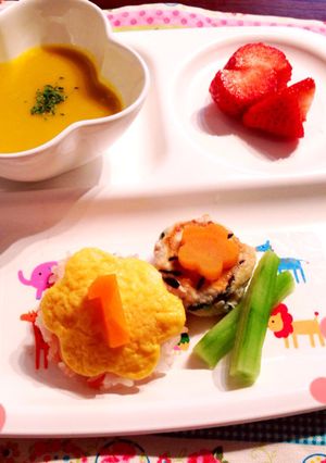 1歳おめでとう♡離乳食♡誕生日プレート-レシピのメイン写真