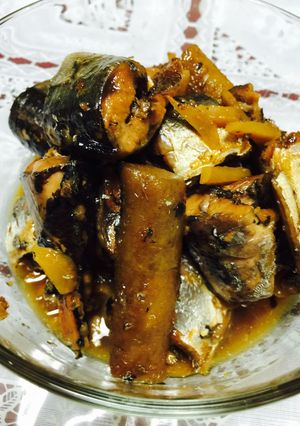 ゴボウ サンマの骨まで食べられる 煮物-レシピのメイン写真