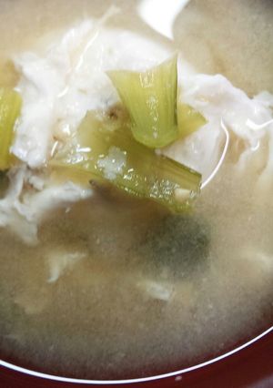 かぶの葉っぱとたまごの味噌汁◆-レシピのメイン写真