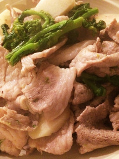 簡単、美味しい☆菜の花と豚肉の炒め物☆-レシピのメイン写真