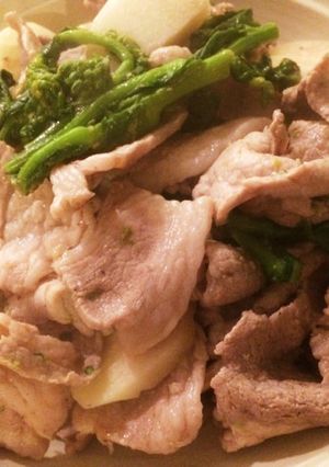 簡単、美味しい☆菜の花と豚肉の炒め物☆-レシピのメイン写真