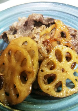 牛バラ肉とれんこん炒め◆ちょー わふー-レシピのメイン写真