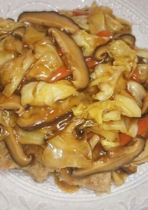 ひき肉でごちそう♪簡単☆野菜あんかけ-レシピのメイン写真