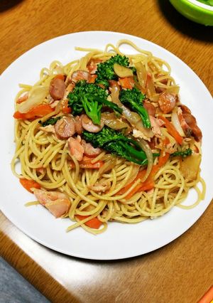 冷蔵庫の残り物で簡単パスタ-レシピのメイン写真