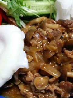 豚丼@ロコモコ風-レシピのメイン写真