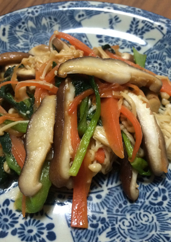 椎茸と小松菜のバター醤油炒め-レシピのメイン写真