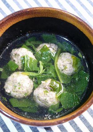 簡単！ほうれん草だんご汁-レシピのメイン写真