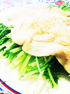 フライパンいらず!豚肉の水菜蒸し-レシピのメイン写真