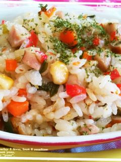 夏休み❁炊飯器で簡単♪洋風ピラフ-レシピのメイン写真