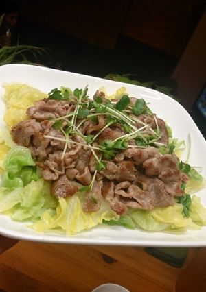 時短★節約★蒸しキャベツと焼きしゃぶ-レシピのメイン写真