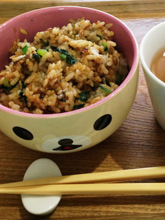 焼おにぎり味簡単小松菜小海老醤油炒飯-レシピのメイン写真