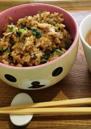 焼おにぎり味簡単小松菜小海老醤油炒飯-レシピのメイン写真