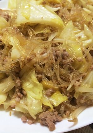 キャベツたっぷり春雨炒め-レシピのメイン写真