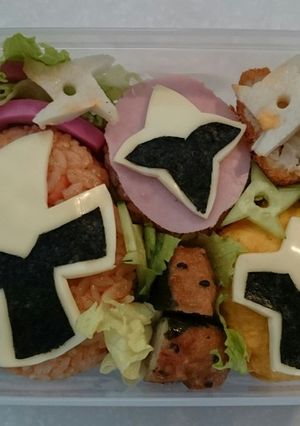 ニンニンジャー！簡単☆キャラ弁-レシピのメイン写真