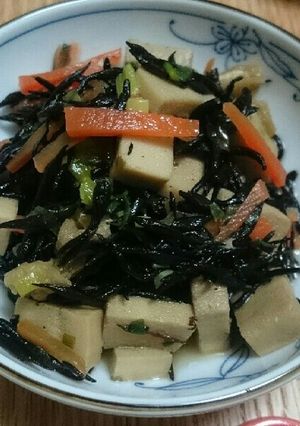 ひじきと高野の炒め煮-レシピのメイン写真