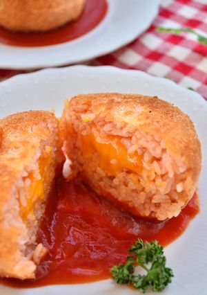 冷凍卵とチーズがとろ～り♪ライスコロッケ-レシピのメイン写真