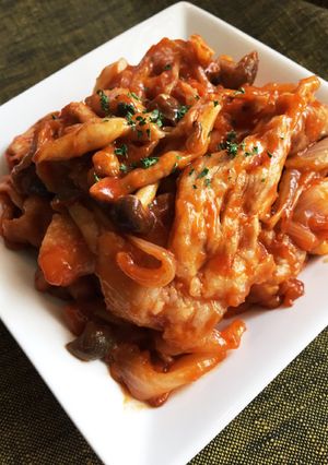 新たまねぎ!ポークケチャップ!-レシピのメイン写真