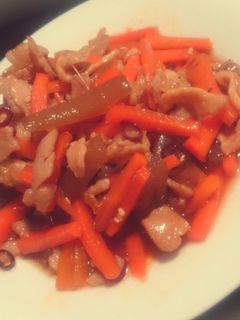 ふきと豚肉のこっくりきんぴら-レシピのメイン写真