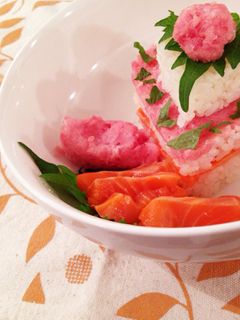 簡単♪ハートの押し寿司-レシピのメイン写真