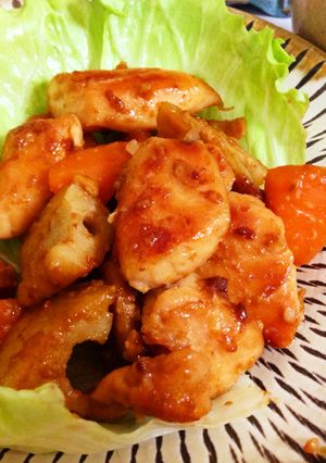 お弁当に☆鶏肉とれんこんの塩麹マヨ炒め-レシピのメイン写真