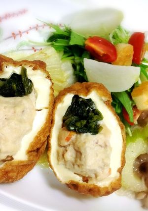 ボリューミー！厚揚げのひき肉詰め-レシピのメイン写真