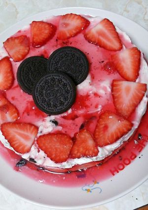 いちごとオレオのレアチーズケーキ♡♡-レシピのメイン写真