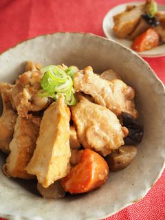 鶏手羽元と厚揚げの味噌煮☆作り置きに-レシピのメイン写真